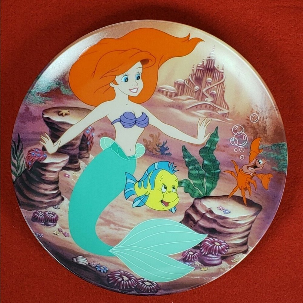 The Little Mermaid Collectors Plate "Underwater Buddies" by Knowles MIB +COA‎